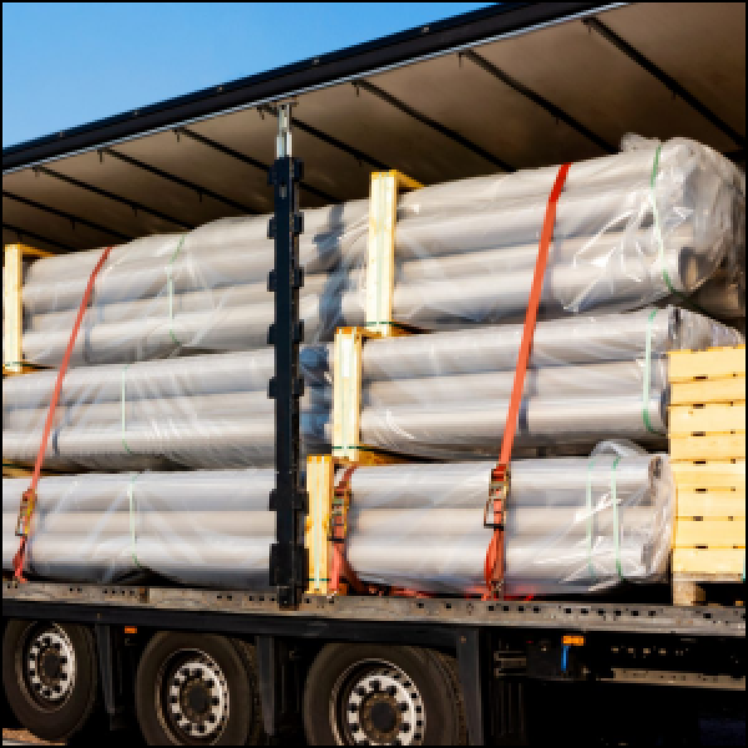 1 5/8" x 328' Woven Cord Lashing, 5000 DAN/ 11000 lbs. Break Strength, AAR Approved, Orange 9